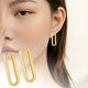 thumbnail image 4 of Pendientes para niñas Zulema dorado Pendientes de aro de mujer, 4 of 8