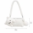 thumbnail image 2 of Wearable Cute Plush Fox Pencil Case, Soft Fluffy Animal Pen Pouch for Students, 2 of 7