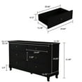 thumbnail image 4 of WIAWG Modern Mid Century 6 Drawer Dresser, Double Dresser Chest of Drawer for Bedroom Black, 4 of 7