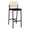 Natural-Black, variant on Avon Reception Cafe Stool UPH Seat HPL Back / Black Steel / Natural / Brown
