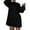 HB158 Black, variant on Curuila Womens Spring Autumn Dresses Crew Neck Long Sleeve Solid Color Loose Sequins Fashion Casual Short Dress Black Size L