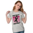 thumbnail image 3 of Detect Protect Breast Cancer Aware Womens Slim Fit Graphic Tee Brisco Brands L, 3 of 5