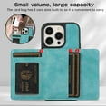 thumbnail image 5 of Allytech iPhone 13 Pro Max Case with Detachable Magnetic Cards Holder, 2 In 1 Wallet Case Stylish Stand Compatible with Magsafe Shockproof Wallet Mangetic Cover for Apple iPhone 13 Pro Max - Green, 5 of 7
