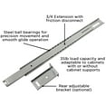 thumbnail image 4 of Hickory Hardware P1029-18-2C-5B 18 in. Center Mount Drawer Slide, Cadmium - Pack of 5, 4 of 6