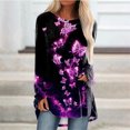 thumbnail image 2 of Betiyuaoe T-Shirts pour Femmes Hauts Décontractés Amples Confortables Imprimé Col Rond Manches Longues T-Shirt Haut, 2 of 5