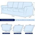 thumbnail image 3 of Subrtex Sofa Slipcover Sets 9 Pieces Stretch Couch Cover Backrest Cushion Covers (Oversized Sofa, Turquoise), 3 of 7