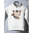thumbnail image 3 of Cute Kittyboo W Colorful Flags Hoodie Toddler -Image by Shutterstock,  4 Toddler, 3 of 4