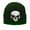 Dark Green, variant on Stretchy Soft Unisex Adult Knited Beanie Hat With Multi-color Embroidered Design Skull, Navy With White Skull