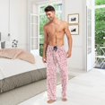 thumbnail image 5 of PISONIC Funny Pajama Pants for Men, Lounge Pants Super Soft Men Pajama Bottoms with Pockets Drawstring, Pink Candy Cane, 5 of 6