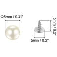 thumbnail image 2 of Perla Remache Pernos Kit, 8mm Perla Remaches sin Agujero Imitación Perlas Remaches Botones para Bricolaje Jarrón Rellenos Boda Fiesta Hogar Decoración, Lechoso Blanco 50 Juegos, 2 of 6