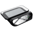 thumbnail image 3 of Multi-Functional Charger,Desktop Clock Mobile Phone Wireless Charger,Digital Display 2-in-1 Clock Wireless Charger Black, 3 of 6