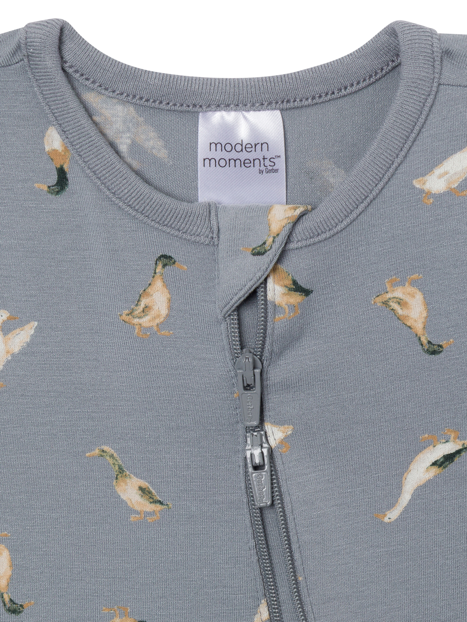Modern Moments by Gerber Neutral Two-Way Zip Coverall photo 2