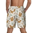 thumbnail image 4 of Daiia Squirrel And Leaves Mens Swim Trunks Swim Shorts Quick Dry Swim Shorts with Mesh Lining Pockets-X-Large, 4 of 9