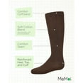thumbnail image 3 of MeMoi Ribbed Classic Cotton-Rich Solid-Color Knee High Sock - Girls - Female, 10, Cocoa, 3 of 12