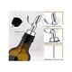 thumbnail image 2 of Dispensador de aceite de oliva con pico vertedor de acero inoxidable con peso para botellas de licor, dispensador de aceite con tapa abatible automática (dorado, 12 unidades), 2 of 8