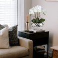 thumbnail image 3 of Planta Artificial orquídeas Decorativas como Flores Reales Ligero Maceta de cerámica decoración de Mesa alféizar de Ventana Altura 47 cm Blanco, 3 of 5
