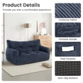 thumbnail image 6 of 2-Person Foam Filled Bean Bag Chair, Plush Corduroy Lazy Sofa, 6 of 12