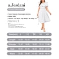 thumbnail image 5 of a.Jesdani Womens Plus Size Dresses Flutter Sleeve A-Line Midi Dress Wedding Guest Dress White L, 5 of 14