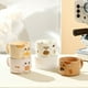 thumbnail image 4 of Billuyoard Juego de 4 tazas apilables para amantes, amantes, adorables ilustraciones de tazas, gato, lindo gato, tazas apilables, juego de bebidas Teteras Albaricoque 300ML, 4 of 6