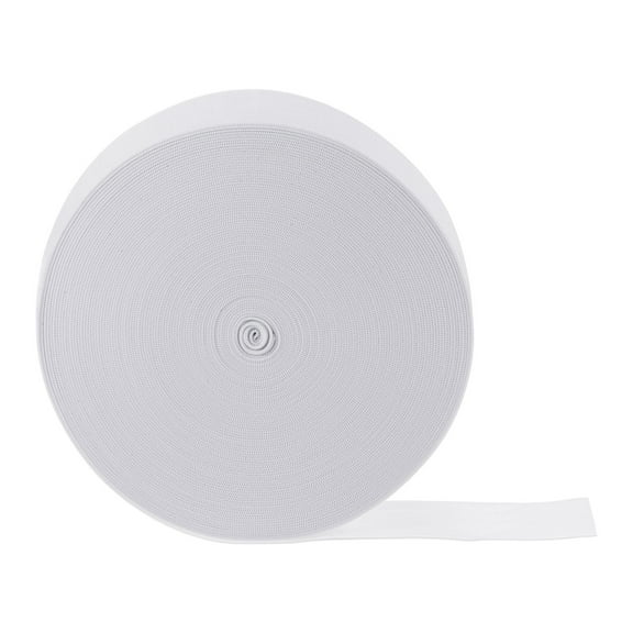 Uxcell 20 Yards Sewing Elastic Bands 1-1/5 Inch 38mm Width Flat Knit Stretch Elastic Cord for DIY Projects Crafts, White
