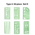 thumbnail image 4 of pitrice 1 Set Circle Stencil Plastic High-quality Convenient Use Eye-catching Templates for Drafting Exquisite Appearance Long Lifespan Type 4, 4 of 7
