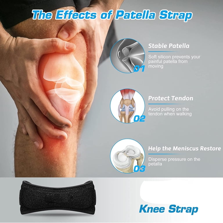 Knee Pain Relief & Patella Stabilizer Brace,Patellar Stabilizing Knee Brace,Dual Patella Knee Brace Dual Patella Knee Straps C