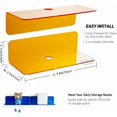 thumbnail image 3 of Juego de 2 estantes de pared sin taladros, amplía fácilmente el espacio de la pared - Estantes pequeños para el hogar, 3 of 5