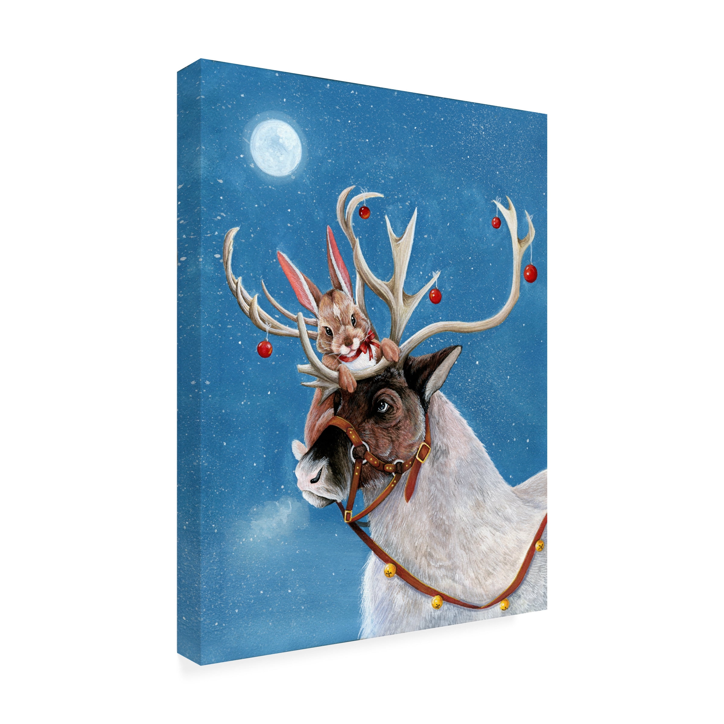 Hannah Spiegleman 'Christmas Reindeer' Canvas Art