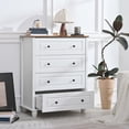 thumbnail image 3 of Bedroom White §4 Drawer §wide Drawers Chest§small Dressers Chest§storage Chest Cabinet Organizer§bedroom With 4 Storage Drawers Bedroom White 4 Drawers Spacious Storage, 3 of 7