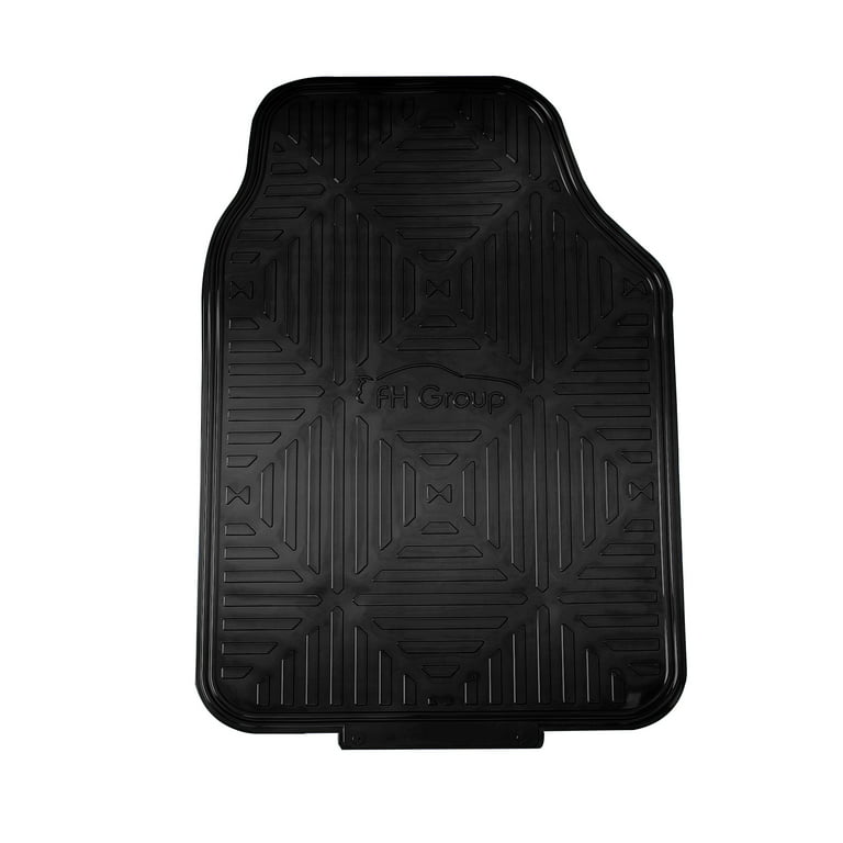 FH Group Metallic Finish 28 in. x 19 in. Rubber Backing Floor Mats, Red
