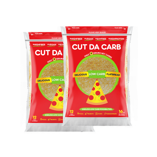 Cut Da Carb Flatbread Low Carb Low Calorie 24Pack