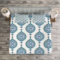thumbnail image 3 of Ambesonne Turkish Pattern Quilted Bedspread Set 3 Pcs, Eastern Curly Leaf, King Size, Multicolor, 3 of 3