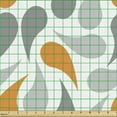 thumbnail image 2 of Ambesonne Geometric Fabric by the Yard Upholstery, Traditional, 1 Yard, Orange Grey White, 2 of 5