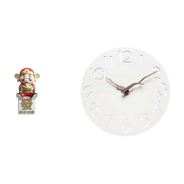 Reloj de pared silencioso con estatua de la , ideal para decorar el hogar, la oficina o cualquier espacio en año Nuevo. Escultura de la c