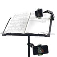 thumbnail image 5 of Soporte para teléfono con forma de guitarra para soporte de micrófono, soporte para teléfono con soporte para atril de música - Soporte giratorio de 360° para micrófono y teléfono, 5 of 5
