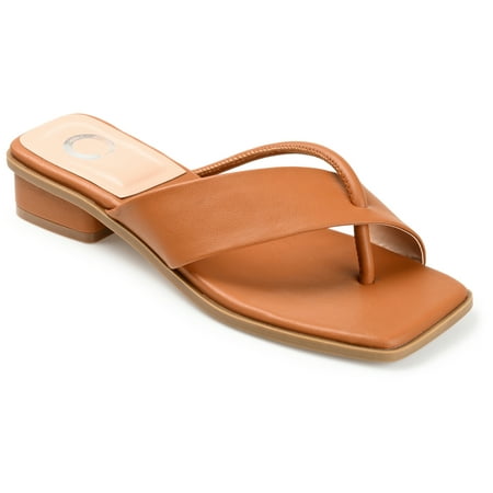 

Journee Collection Womens Mina Tru Comfort Foam Flip Flop Low Block Heel Sandals
