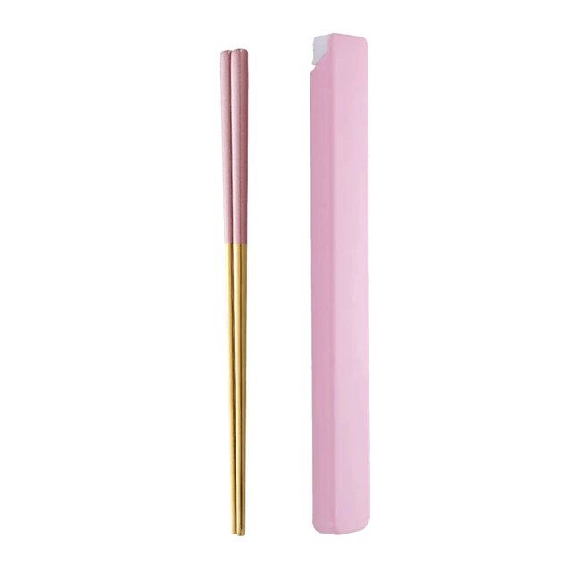 HBFAGFB Baguettes en Acier Inoxydable et Boîte de Rangement Ensemble d'Ustensiles de Cuisine Portable Noir
