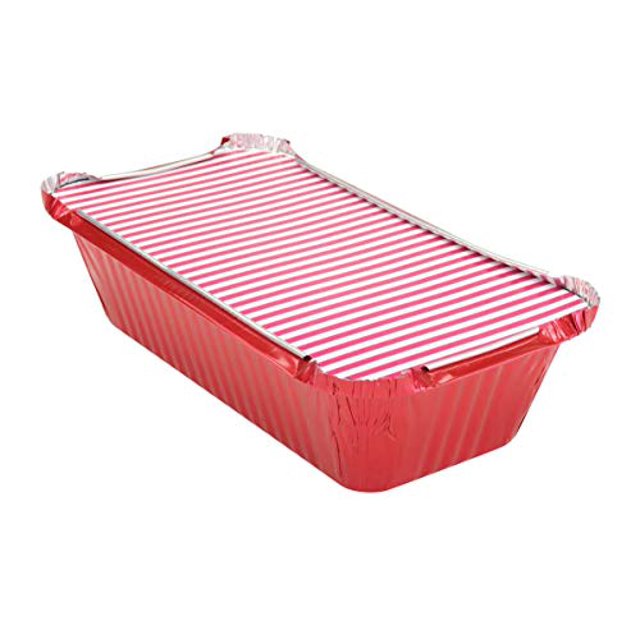 KitchenDance 1-1/2 Pound Disposable Colored Loaf Pans with
