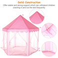 thumbnail image 4 of Kids Girls Princess Castle Play Tent for Girls Large Kids Play Tents Hexagon Playhouse Toys for Children Indoor Games (Pink), 4 of 11