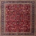 thumbnail image 1 of Ahgly Company Indoor Square Traditional Dark Gold Brown Persian Area Rugs, 6' Square, 1 of 6