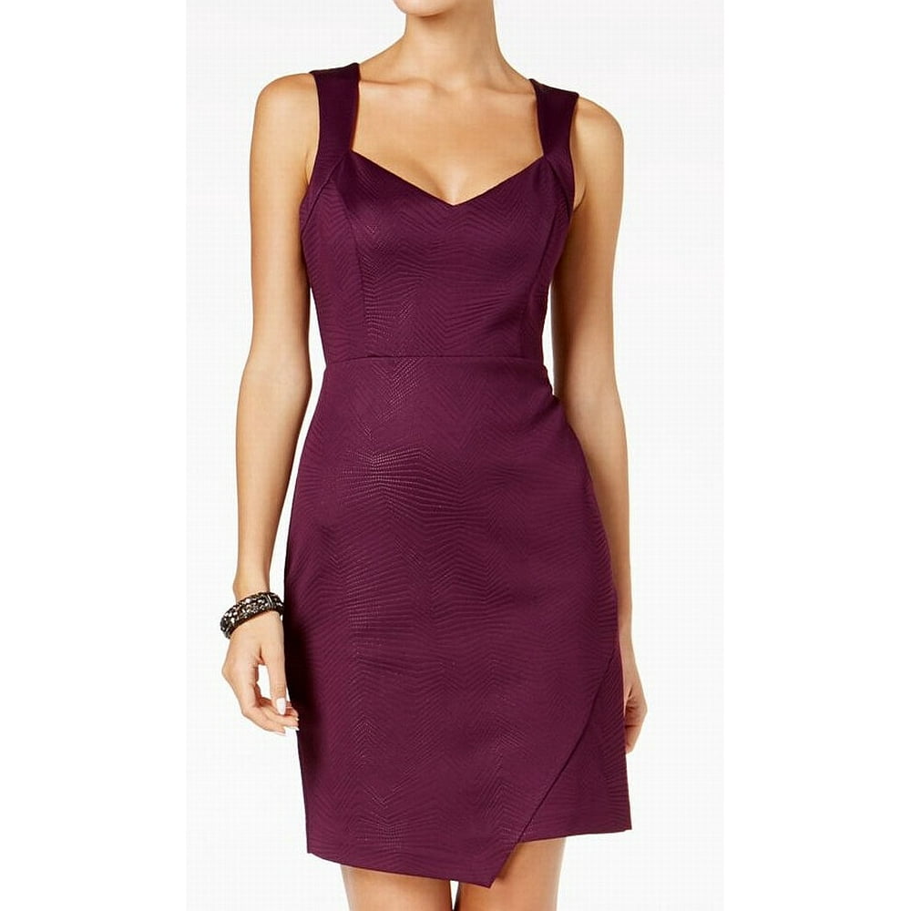 GUESS Womens Asymmetrical Perforated Sheath Dress 14