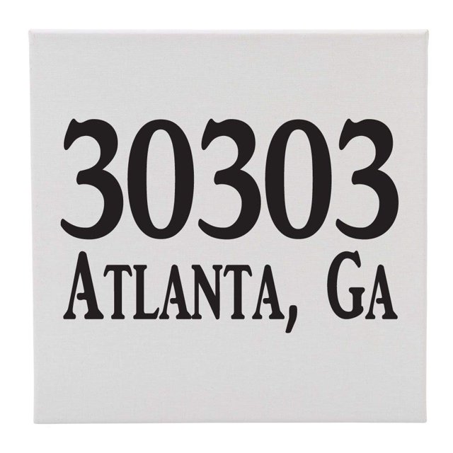 creative gifts International canvas 12X12 Zip code (Location)