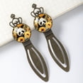 thumbnail image 3 of Panda sunflowers Elegant Vintage Copper Crown-Shaped Bookmarks - Set of 2 Stainless Steel Book Marks for Readers and Book Lovers, 3 of 5