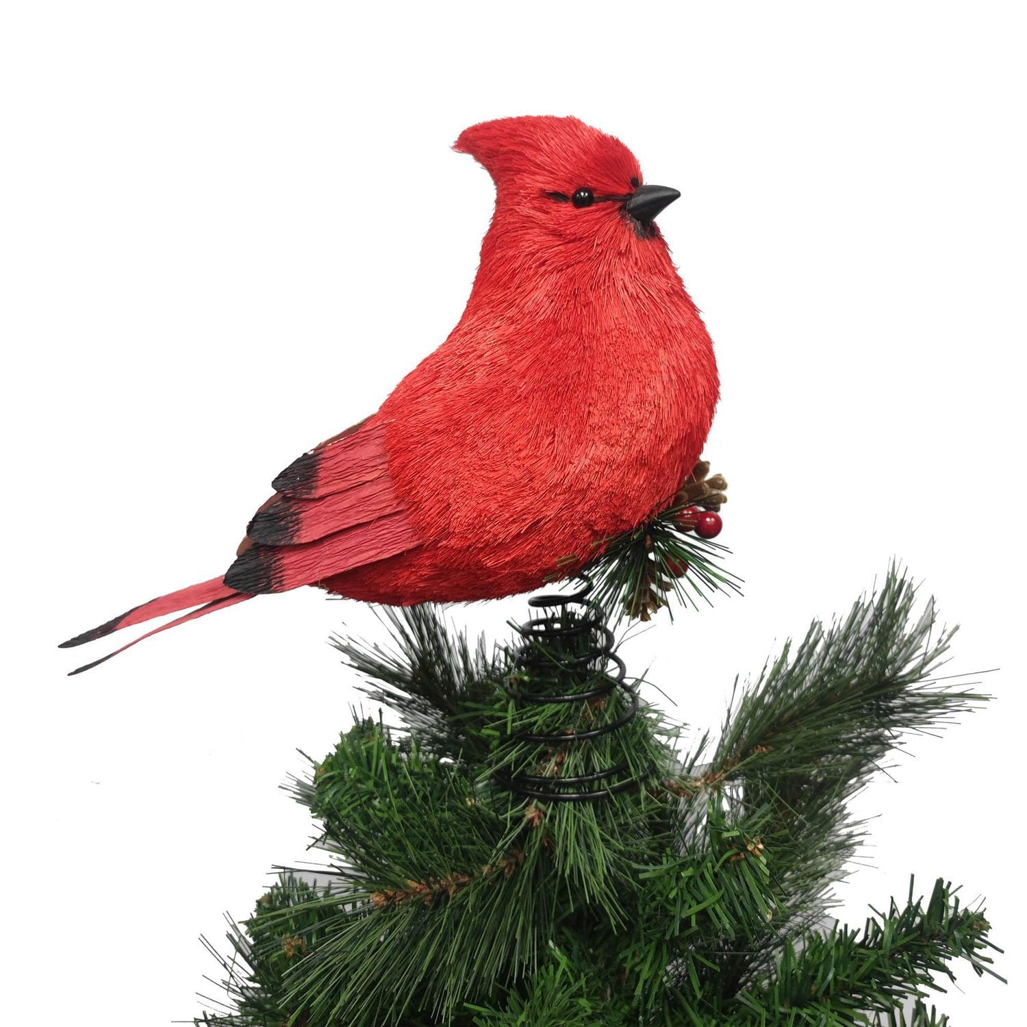 Holiday Time 10.5" Cardinal Christmas Tree Topper