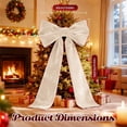 thumbnail image 4 of 6ft Extra Large Christmas Front Door Bow Decorations,20 x 71 Inch Giant Velvet Christmas Tree Topper Bow with Long Streamers Wreath Wall Decor for Home Xmas Room Holiday Porch(Black), 4 of 9
