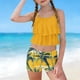 thumbnail image 5 of Niñas Dos Piezas Trajes de Baño Tamaño 10-12 Estampados Florales Traje de Baño de Playa Conjunto con Pantalones Cortos para Niños Verano, 5 of 7