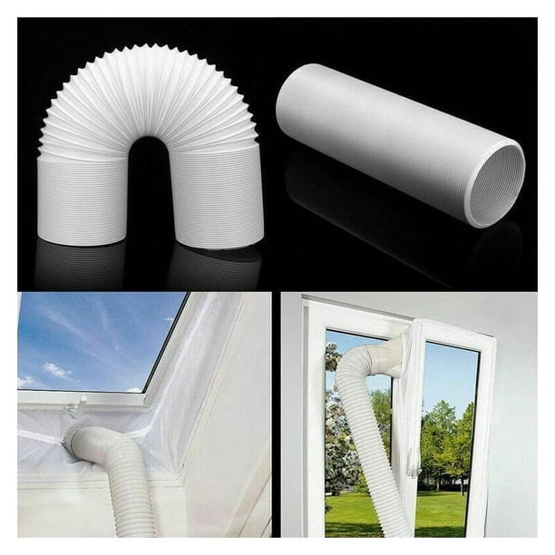 Manguera de escape de aire acondicionado Laklulu de 130 mm y 1,5 m, manguera de escape, kit de manguera de aire acondicionado móvil universal, diámetro para deshumidificador de aire acondicionado,