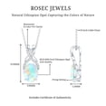 thumbnail image 6 of Rosec Jewels Real Ethiopian Opal Oval Pendant Necklace - 1.3 Carat - Infinity Pendant with Chain - AAA Quality - with Jewelry Box, 18K White Gold, 6 of 8