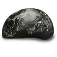 thumbnail image 2 of DAYTONA DOT Slim Line Skull Cap 1/2 Half Motorcycle Helmet Graphics 21 Styles, 2 of 6