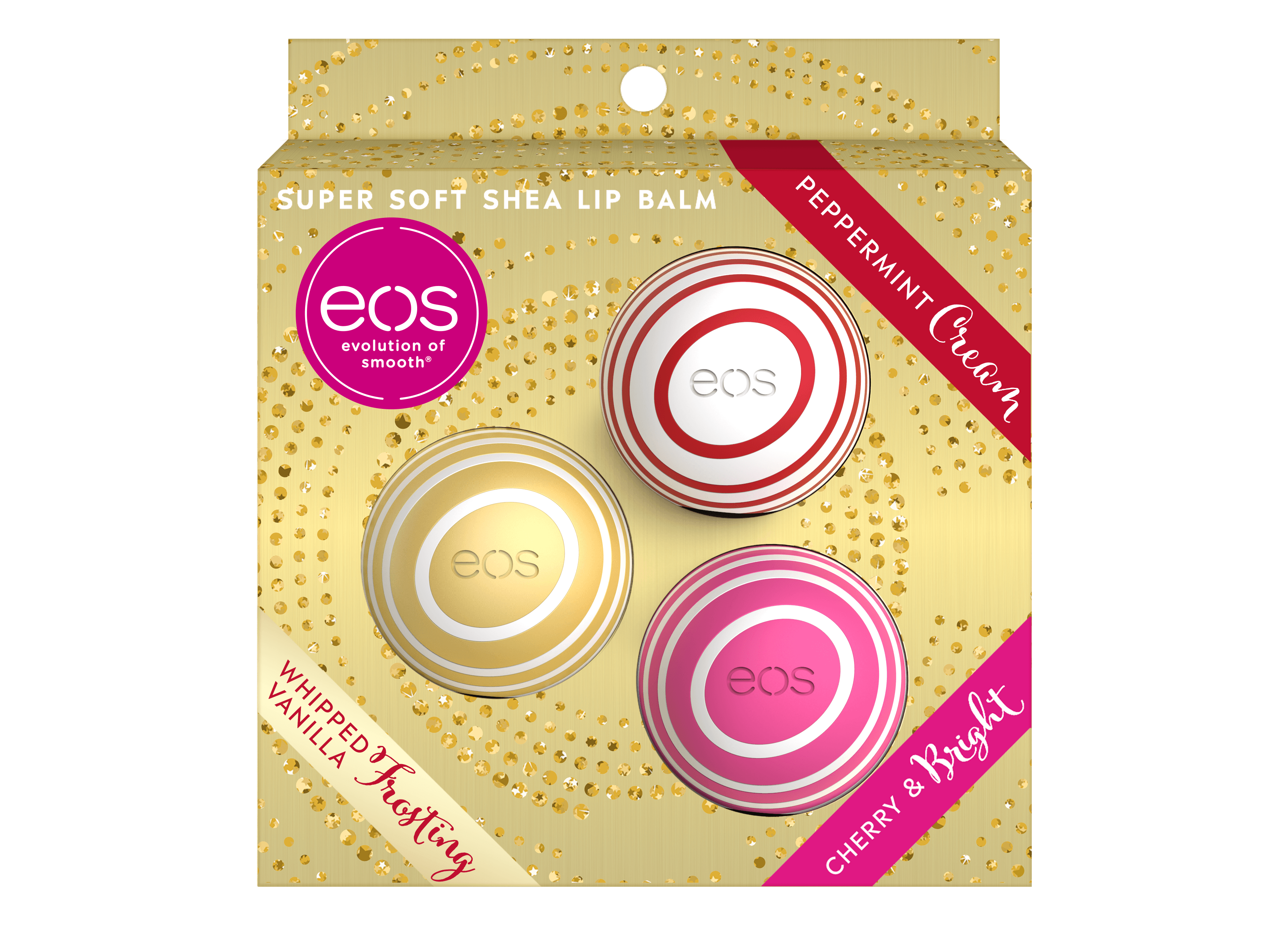eos Holiday Lip Balm Sphere | Peppermint Cream, Whipped Vanilla Frosting and Cherry and Bright | Limited Edition | 0.25 oz | 3-Pack - image 2 of 5